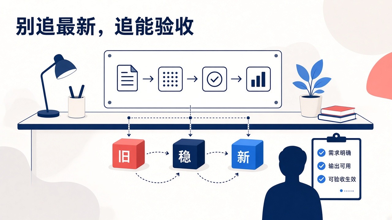 AI 模型半年就换代：别追最新，追你能稳定验收的那套