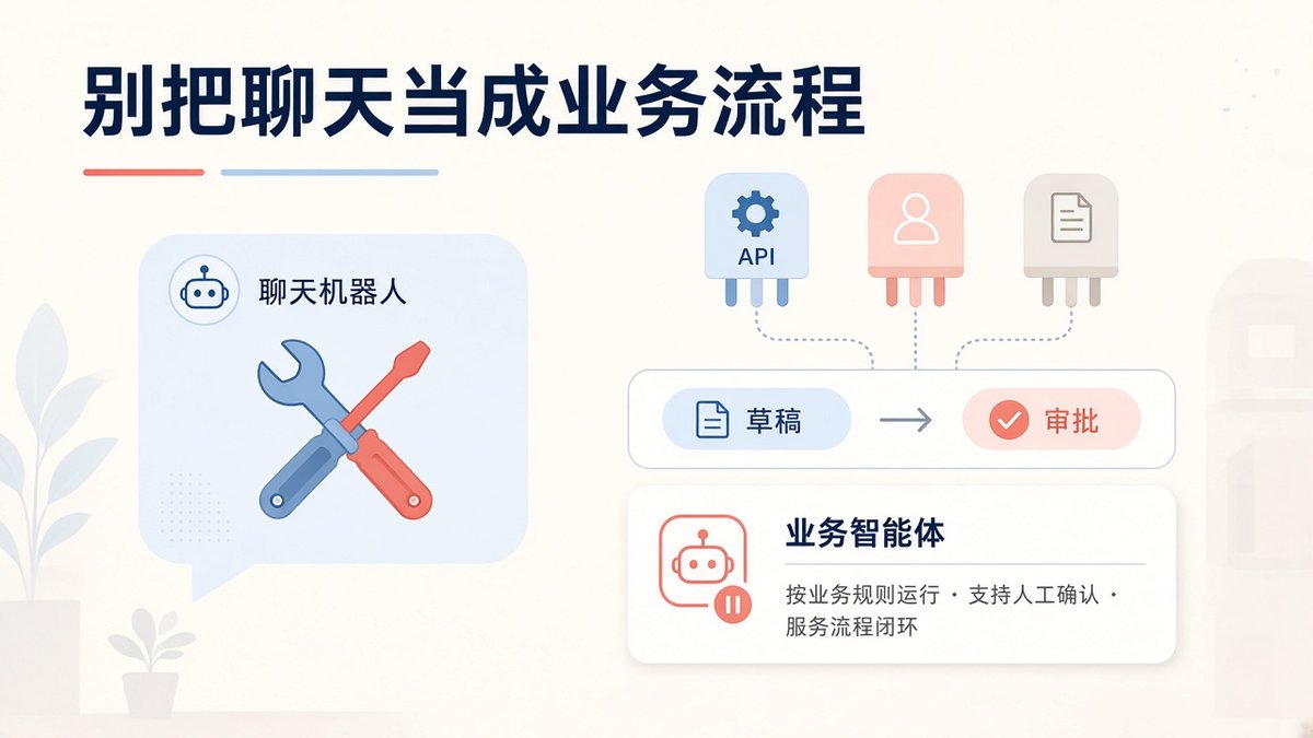 企业智能体第一个坑:把聊天机器人当成业务流程