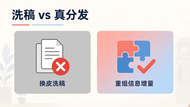 洗稿与真分发的区别